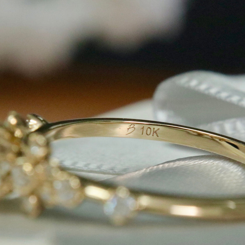 Bague solitaire Nuage - Moissanites