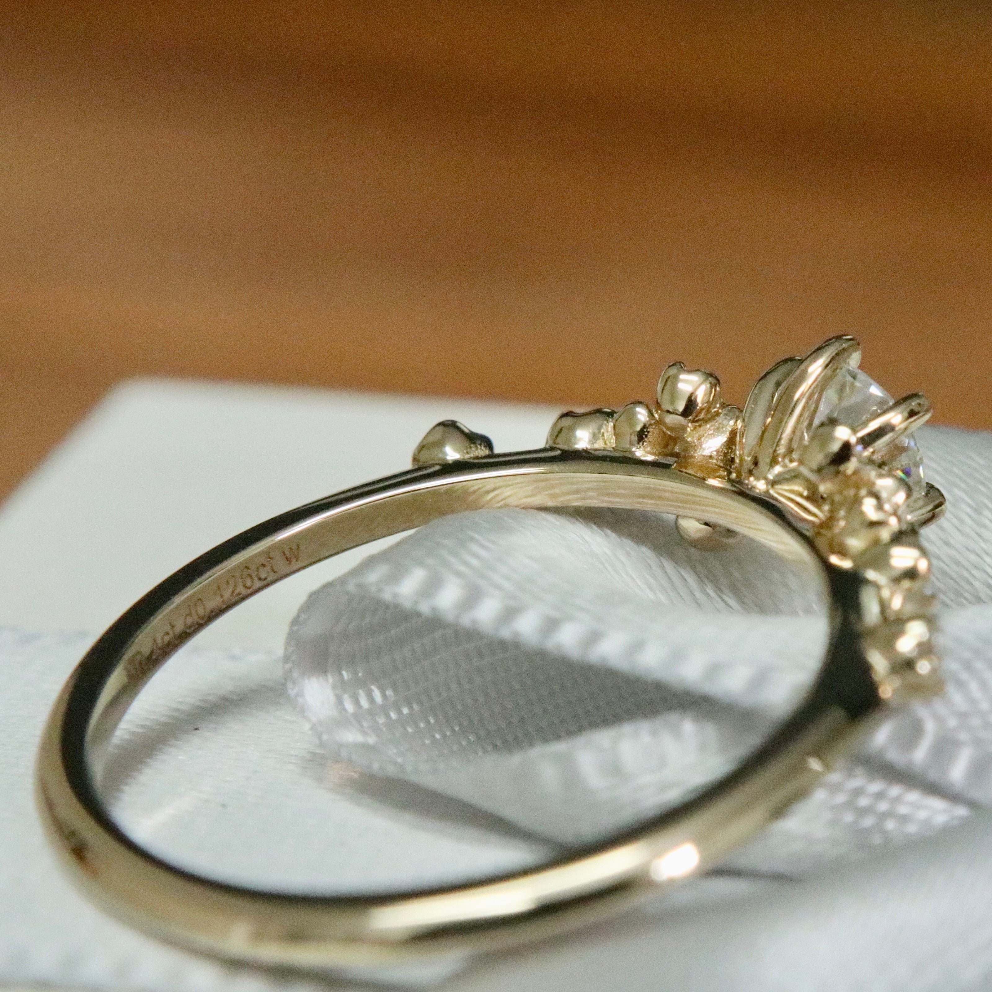Bague solitaire Nuage - Moissanites