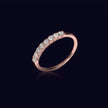 Bague semi-éternité à 8 moissanites en or 10K ou argent sterling