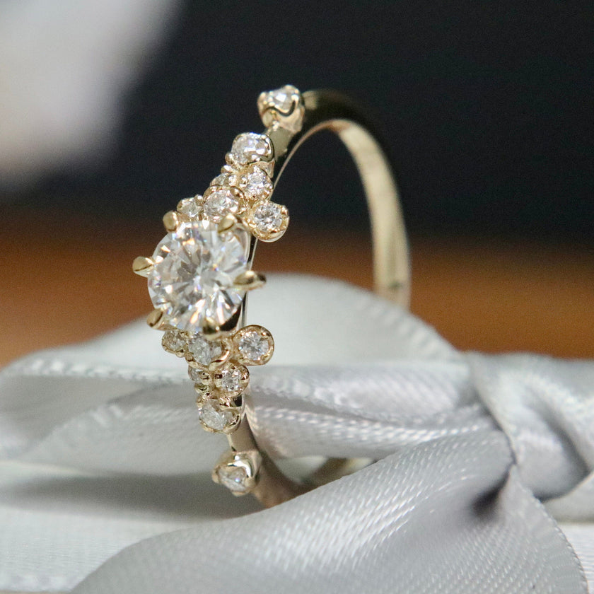 Bague solitaire Nuage - Moissanites