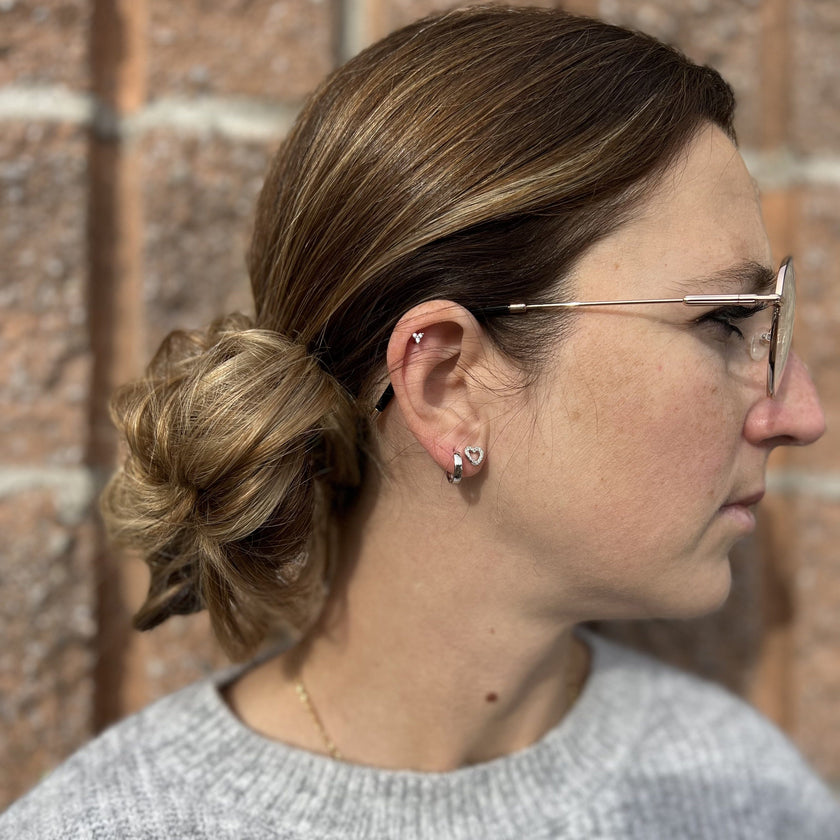 Boucles d'oreilles Coeurs en argent sterling