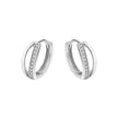 Boucles d'oreilles Huggies Double Rang en argent sterling