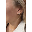 Boucles d'oreilles Huggies Double Rang en argent sterling