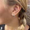 Boucles d'oreilles Huggies Double Rang en argent sterling