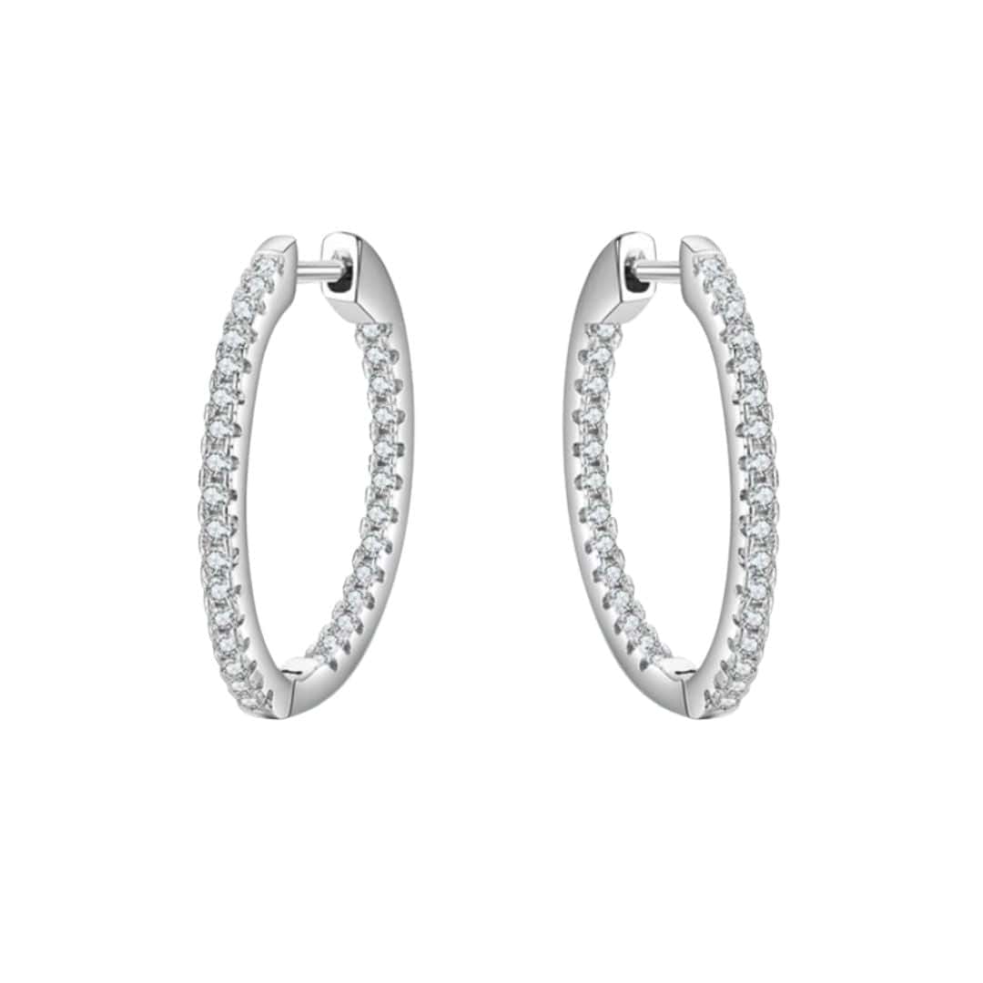Boucles d'oreilles Huggies Scintillante en argent sterling