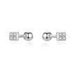 Boucles d'oreilles Les Minis Carrés en argent sterling