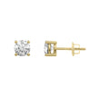 Boucles d'oreilles Classiques en or jaune ou blanc 10K et moissanites