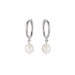 Boucles d'oreilles Huggies Perles Baroques en argent sterling