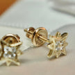 Boucles d'oreilles Étoiles du Nord en or 10K et moissanites