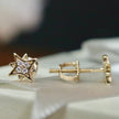 Boucles d'oreilles Étoiles du Nord en or 10K et moissanites