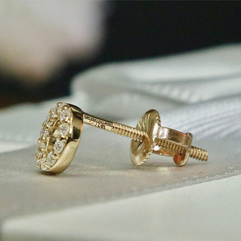 Boucles d'oreilles Cercles en or 10K et moissanites
