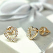 Boucles d'oreilles Coeurs en or 10K et moissanites