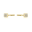 Boucles d'oreilles Les minis Carrés en or 10K et moissanites