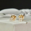 Boucles d'oreilles Les minis Carrés en or 10K et moissanites