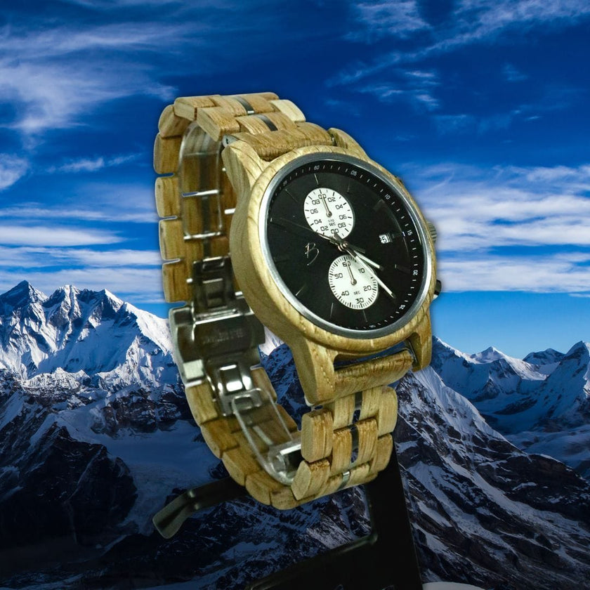 Montre Arnold en bois de baril de Whisky recyclé