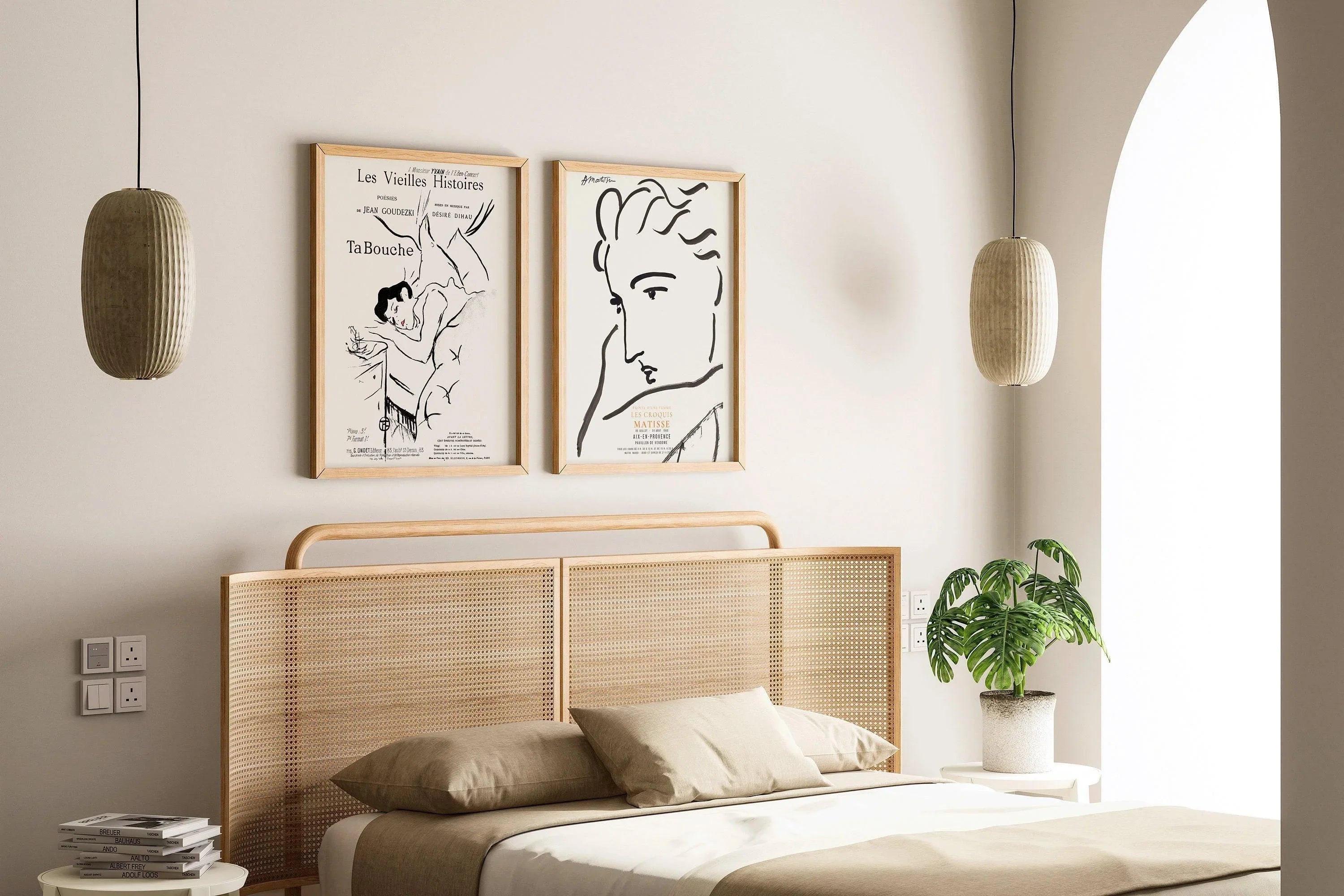Matisse & Toulouse-Lautrec Art Prints: Neutral Gallery Wall Set