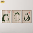 Matsumoto Hoji's Three Frogs Print: Vintage Japanese Woodblock Art