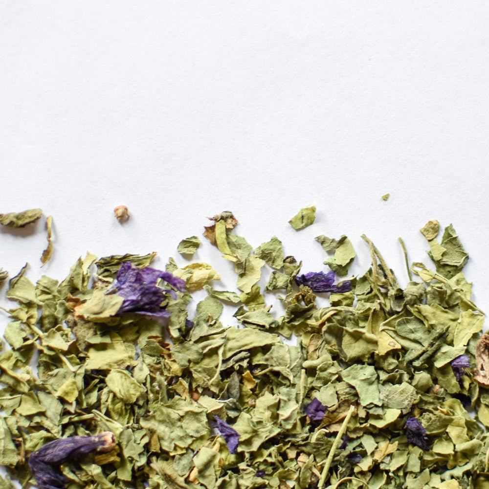 Mauve, fleur et feuille