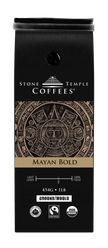 Mayan Bold - Ground, Bold Medium Roast, Certified Organic OCIA/ Fairtrade Coffee 1lb/454g