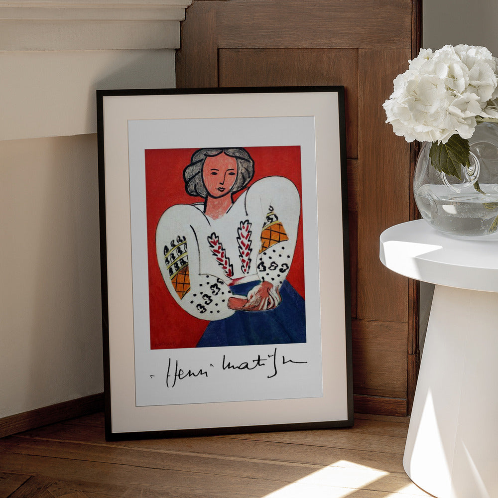 Wall art d'Henri Matisse, La Camicetta Romena, 1940