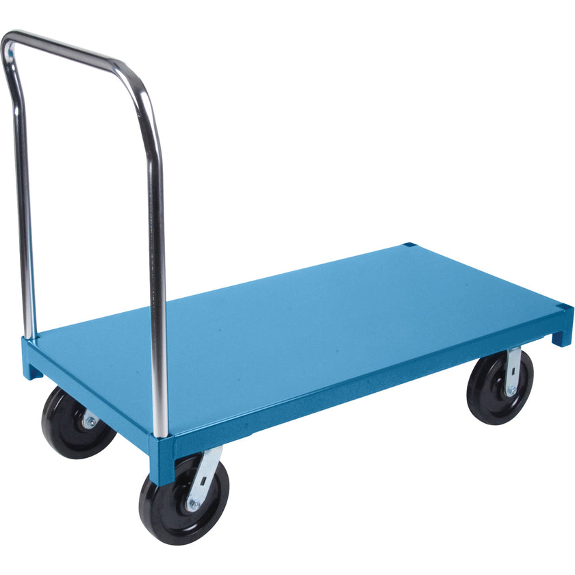 Chariot de plateforme robuste, 122 cm (L) x 76 cm (l), capacité de 1134 kg, roulettes en nylon.