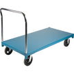 Chariot de plateforme robuste, 152 cm (L) x 76 cm (l), capacité de 907 kg, roulettes en caoutchouc.