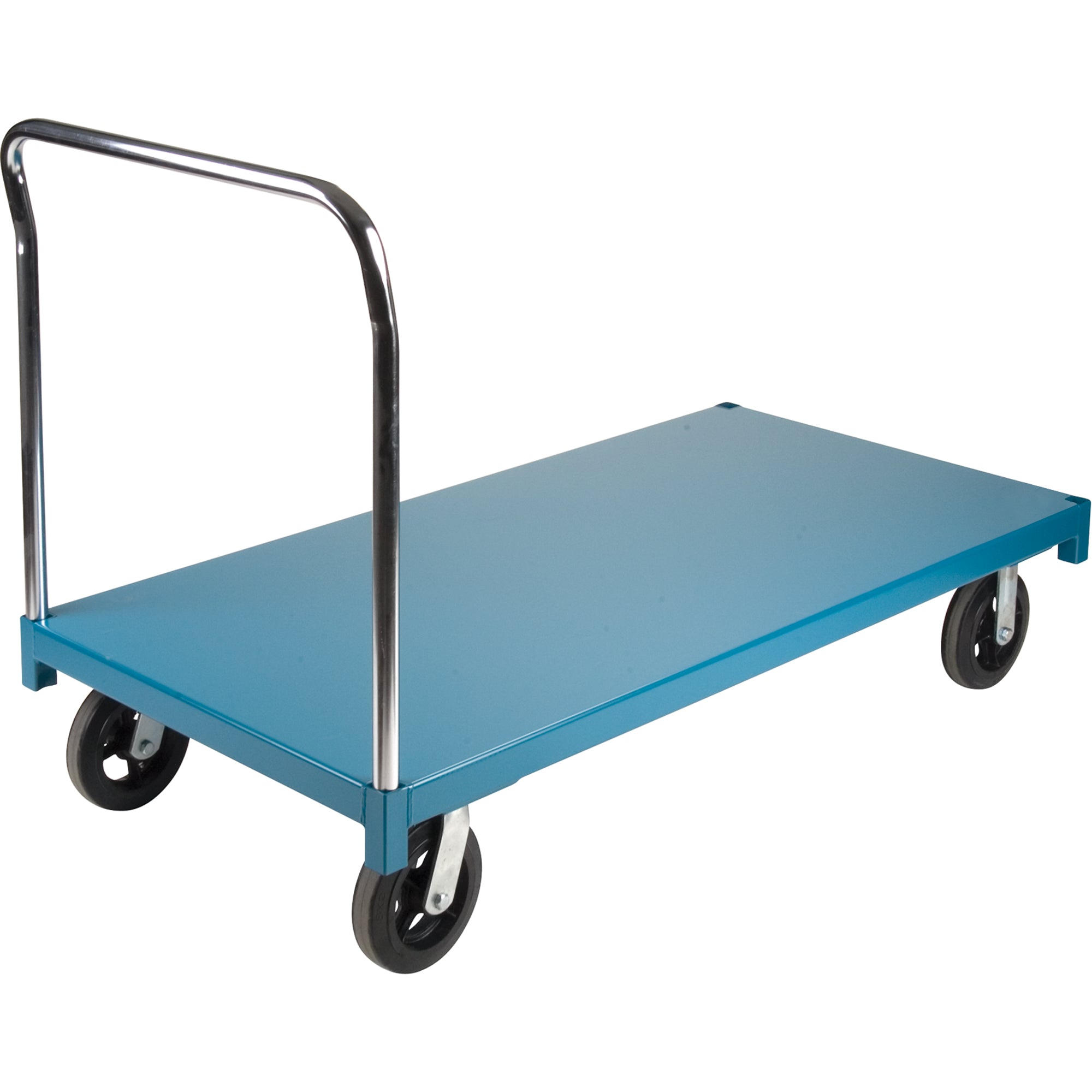 Chariot de plateforme robuste, 152 cm (L) x 76 cm (l), capacité de 907 kg, roulettes en caoutchouc.