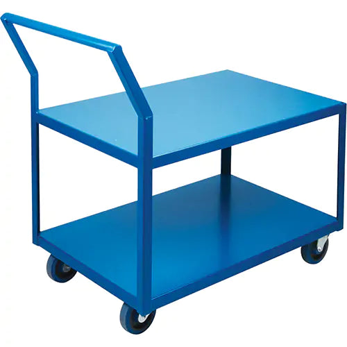 Heavy-Duty Low Profile Shop Carts, 2 Tiers, 18