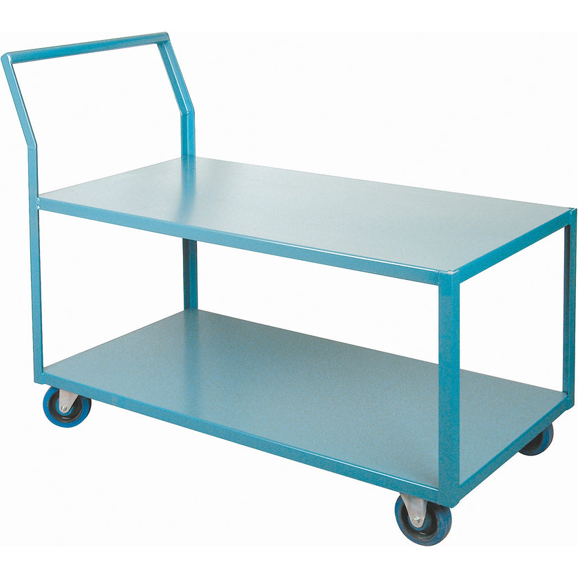 Heavy-Duty Low Profile Shop Carts, 2 Tiers, 24