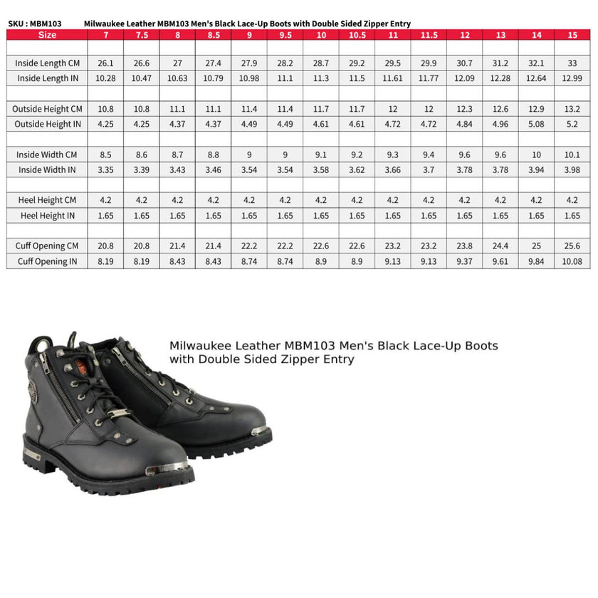 Milwaukee Leather Men's 6