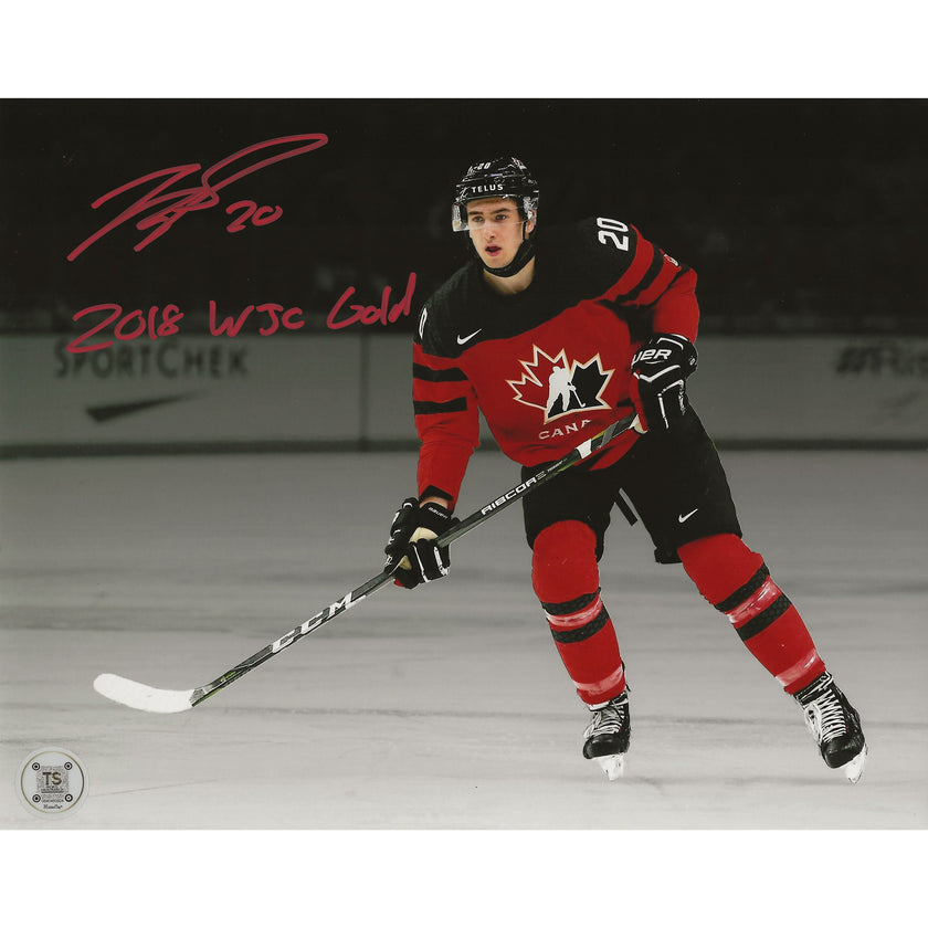 Michael McLeod Autographed Team Canada World Juniors Spotlight Inscribed 