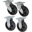 Caster Set, Rigid/Swivel, 6