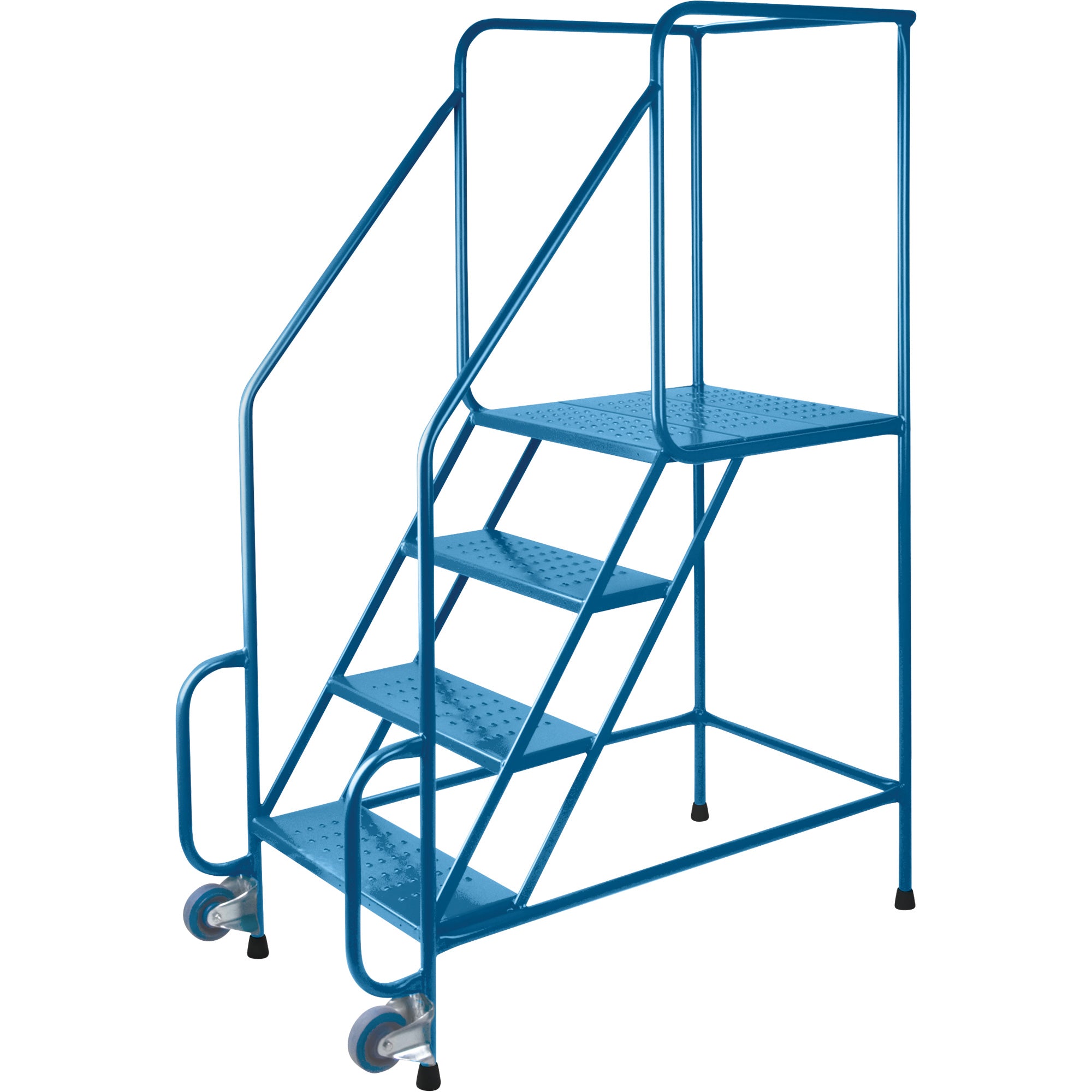 Tilt-N-Roll Ladders, Steel, 4 Steps, 22