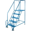 Tilt-N-Roll Ladders, Steel, 5 Steps, 22