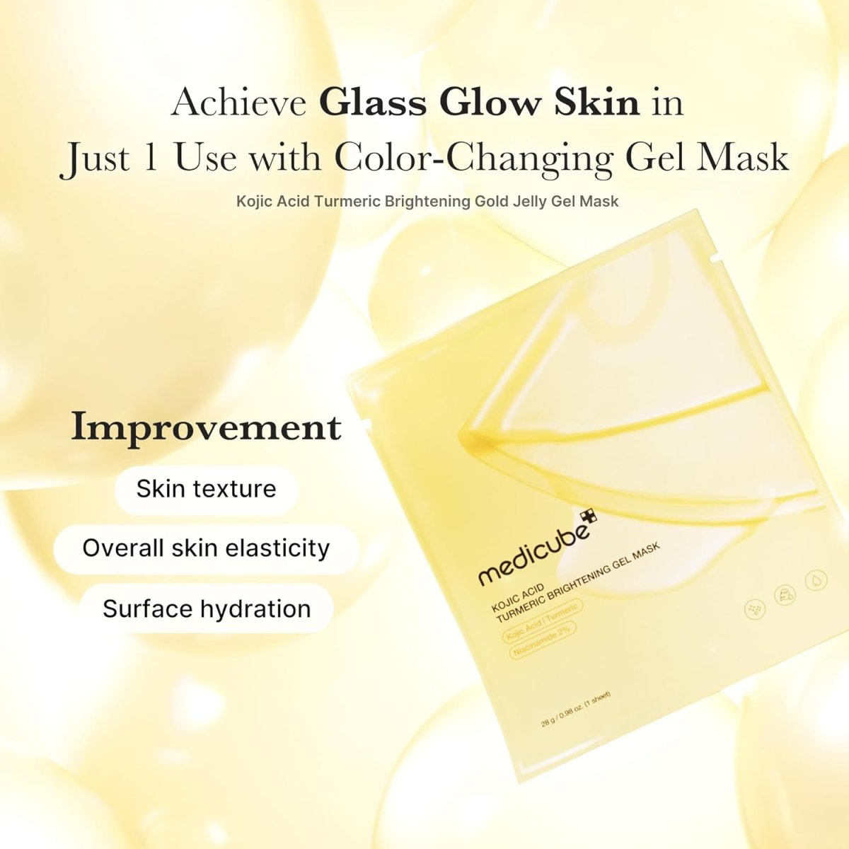 Medicube Kojic Acid Turmeric Brightening Gel Mask 28g - 1PC