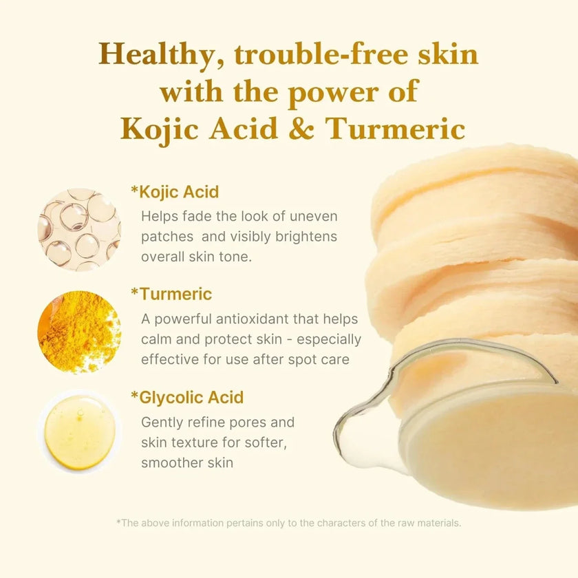 medicube Kojic Acid Turmeric Toner Pad 160ml / 70pads