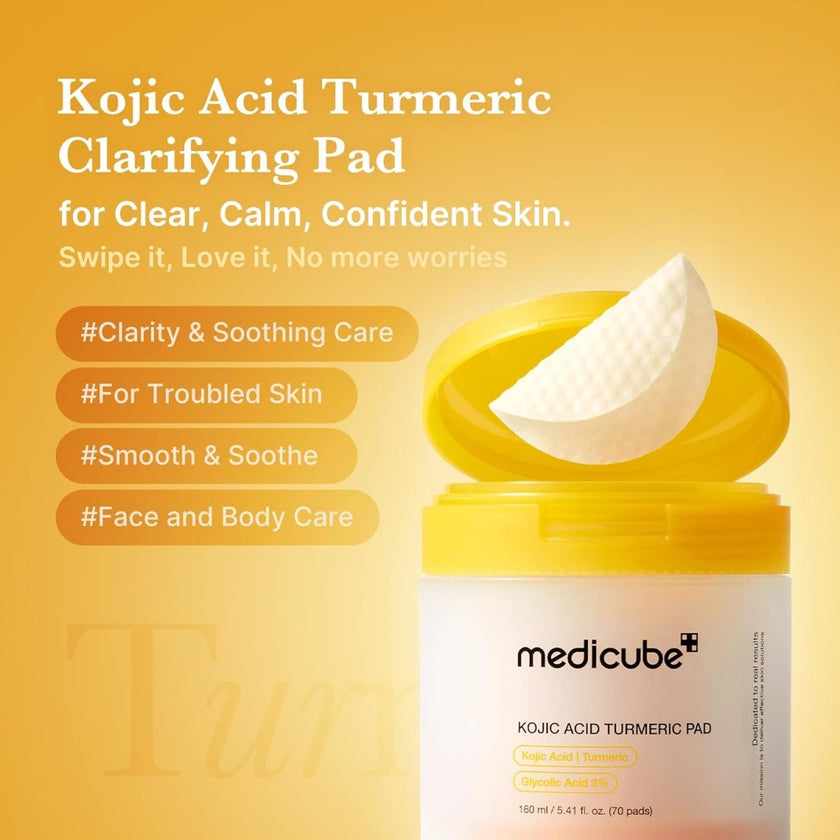 medicube Kojic Acid Turmeric Toner Pad 160ml / 70pads