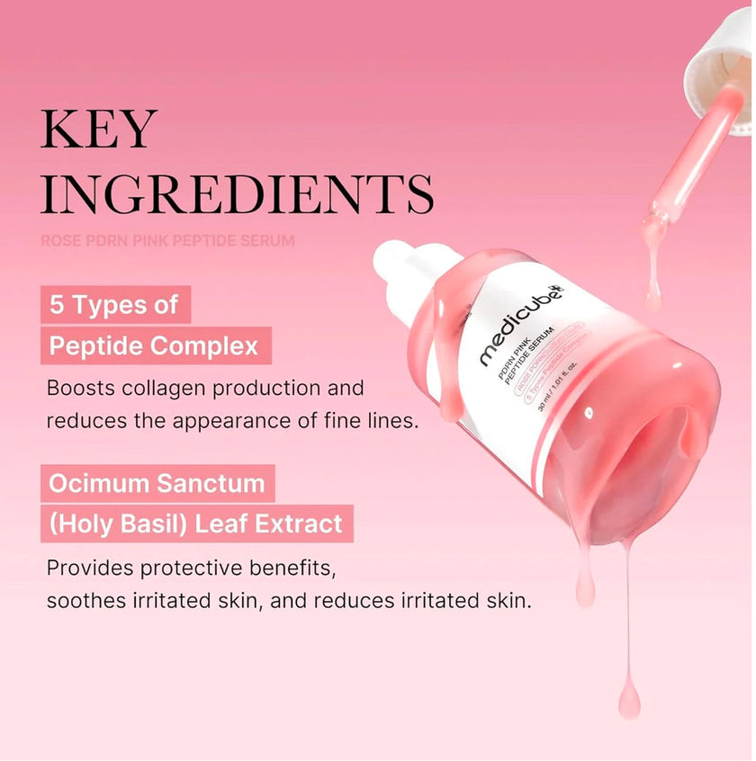Sérum à peptides roses PDRN de Medicube (30ml)