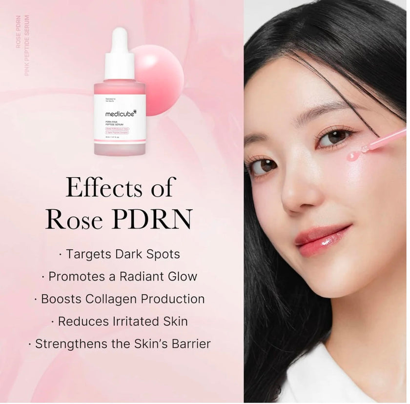 Sérum à peptides roses PDRN de Medicube (30ml)