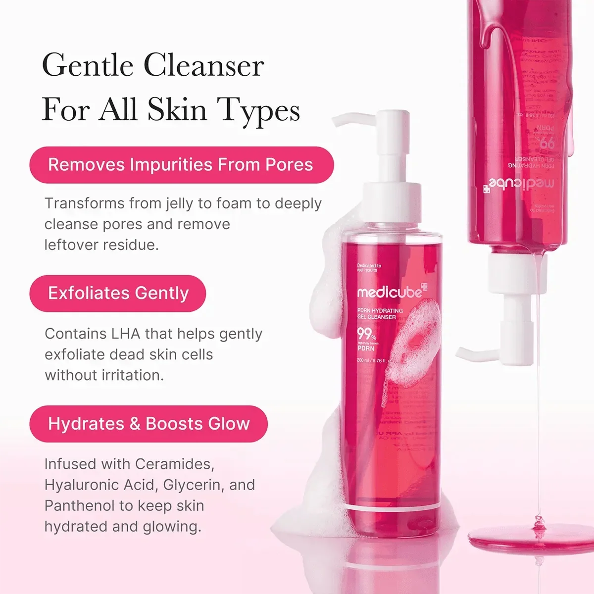 Medicube PDRN Hydrating Gel Cleanser 200ml