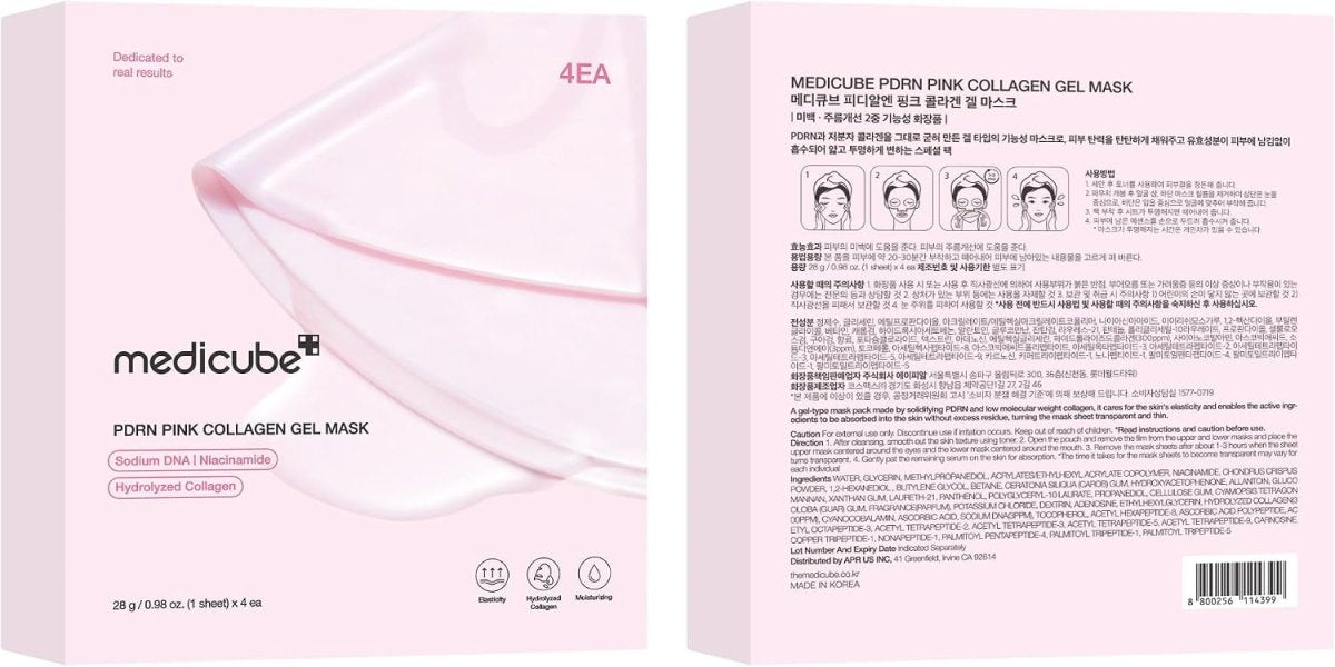 Medicube PDRN Pink Collagen Gel Mask 28g - 4 Masks