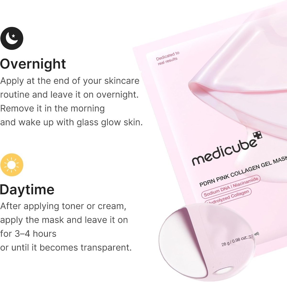 Medicube PDRN Pink Collagen Gel Mask 28g - 4 Masks