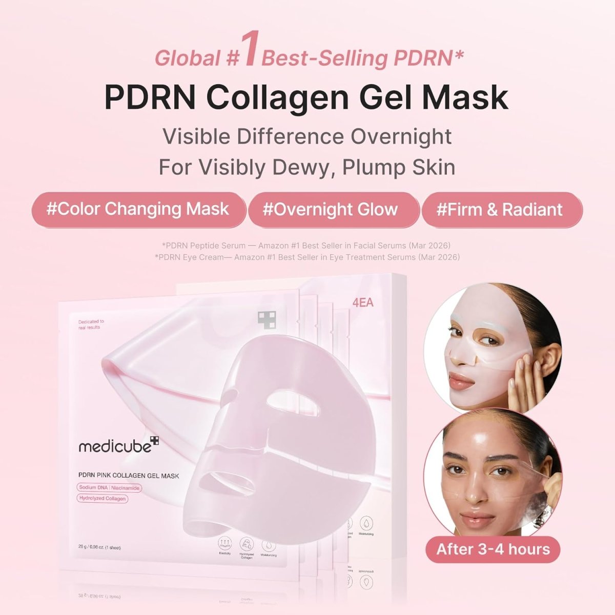 Medicube PDRN Pink Collagen Gel Mask 28g - 4 Masks