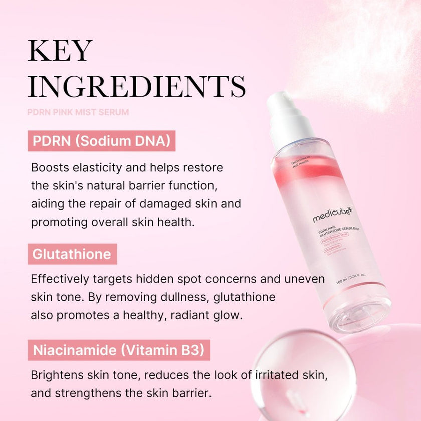 medicube PDRN Pink Glutathione Serum Mist 100ml