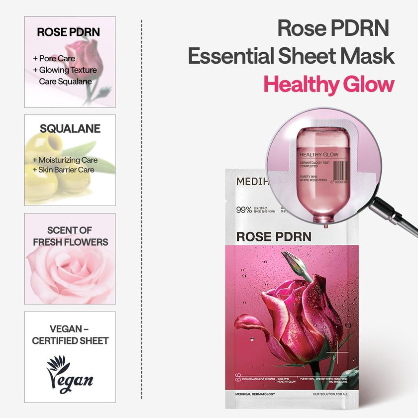 Mediheal Rose PDRN Essential Mask_Healthy Glow 24ml