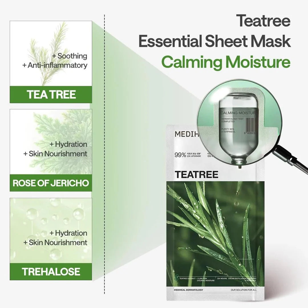 Mediheal Teatree Essential Mask Calming Moisture 24ml