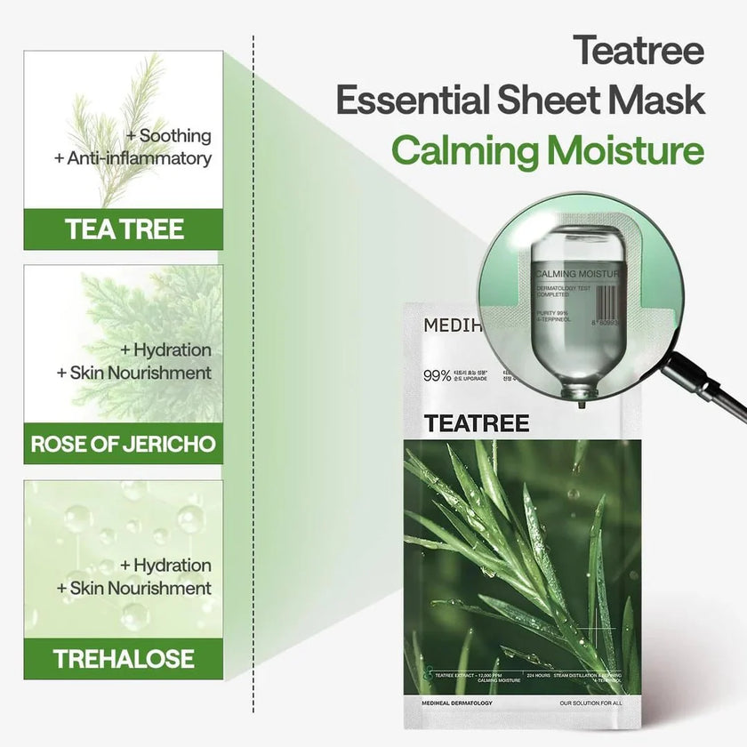 Mediheal Teatree Essential Mask Calming Moisture 24ml