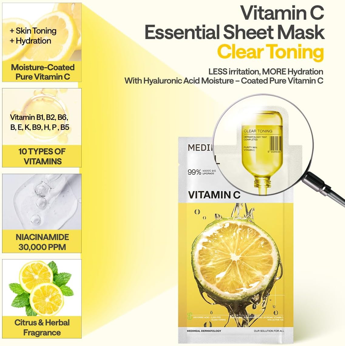 Mediheal Vitamin C Essential Mask_Clear Toning 24ml