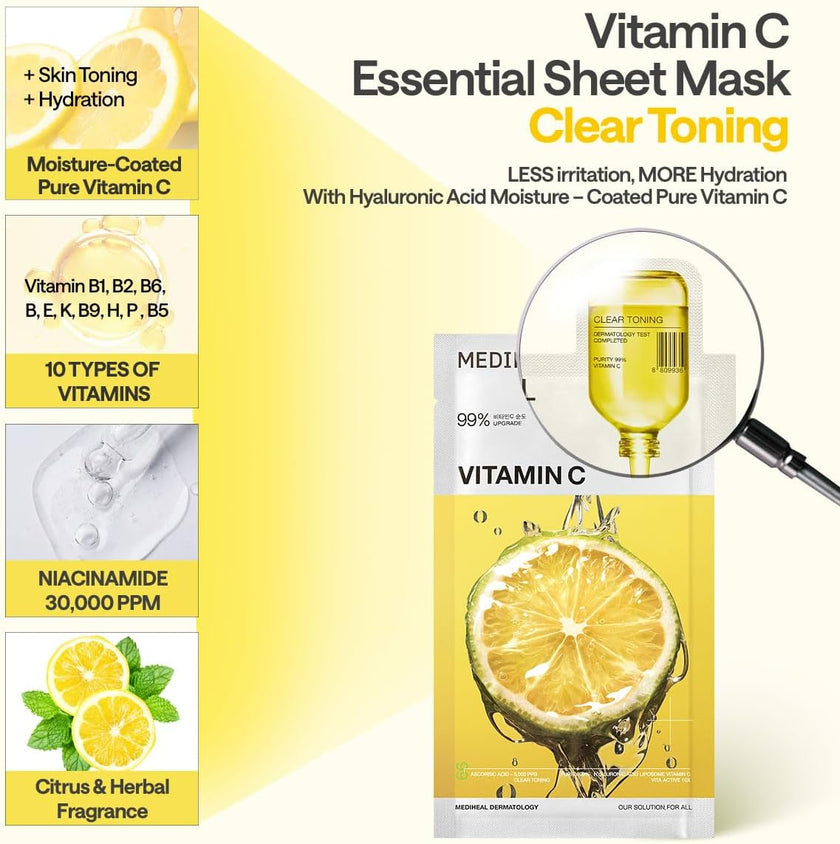 Mediheal Vitamin C Essential Mask_Clear Toning 24ml