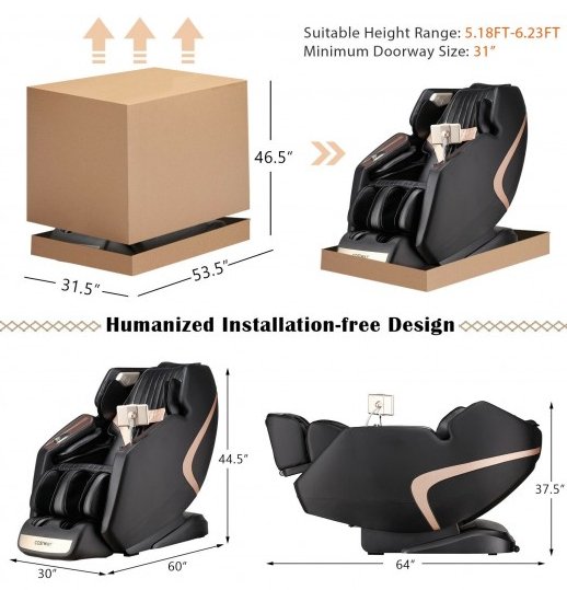 Mega Sale -Top Seller-Premium Series-COSTWAY JL10013 Fully Loaded- 3D SL-Track Full Body Zero Gravity Massage Chair with Thai Stretch- Top 5 Seller-